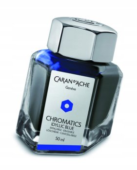 Caran dAche Chromatics Idyllic Blue, modrý lahvičkový inkoust 50 ml