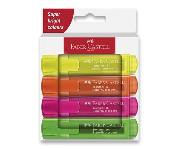 Faber Castell Textliner 46 Neon sada 4 ks